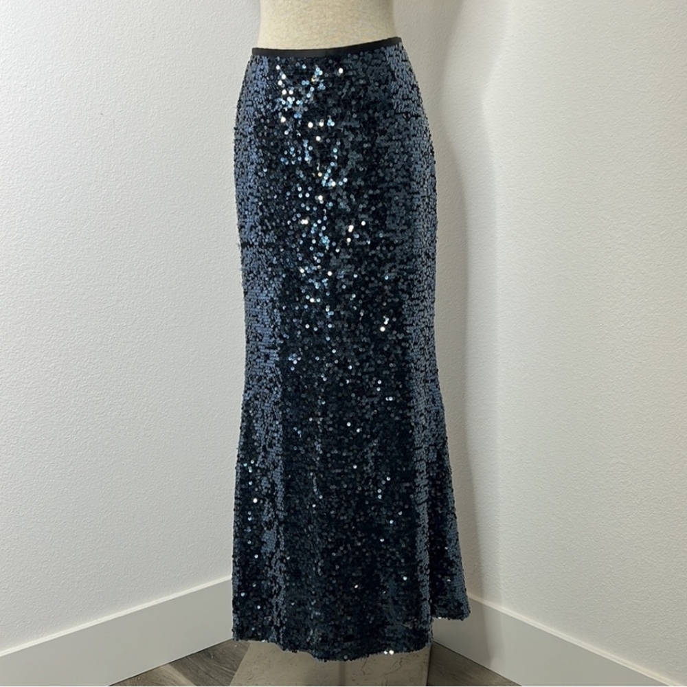 Calvin Klein Sequin Maxi Skirt Size 10 -Like NEW - Picture 4 of 14